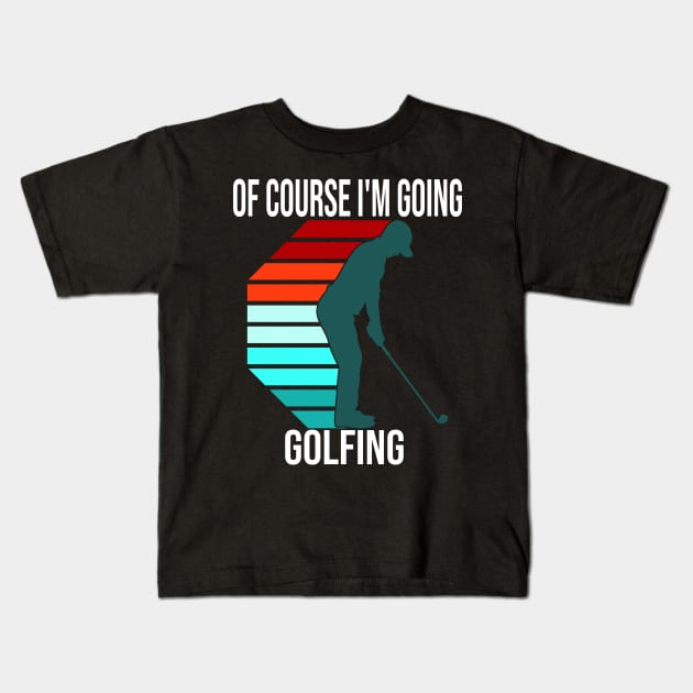 funny golf designs Kids T-Shirt by Jandjprints
